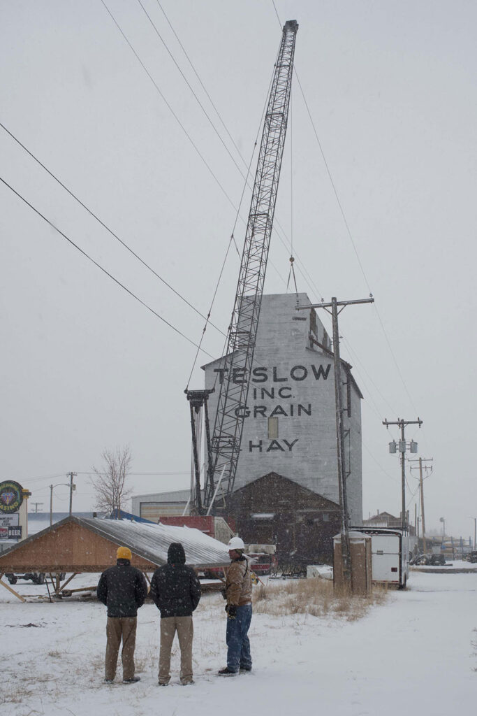 Teslow Grain Elevator in Livingston, MT