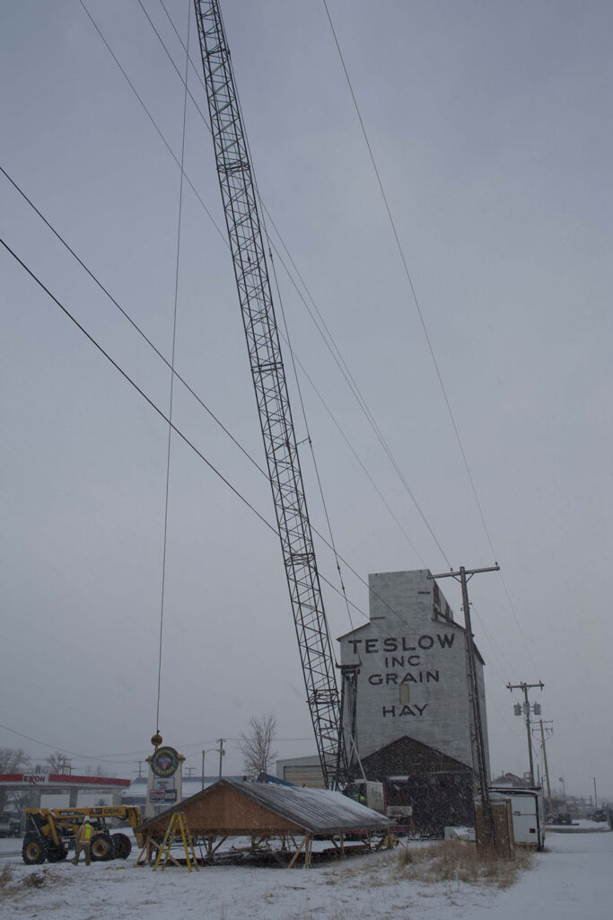 Teslow Grain Elevator in Livingston, MT