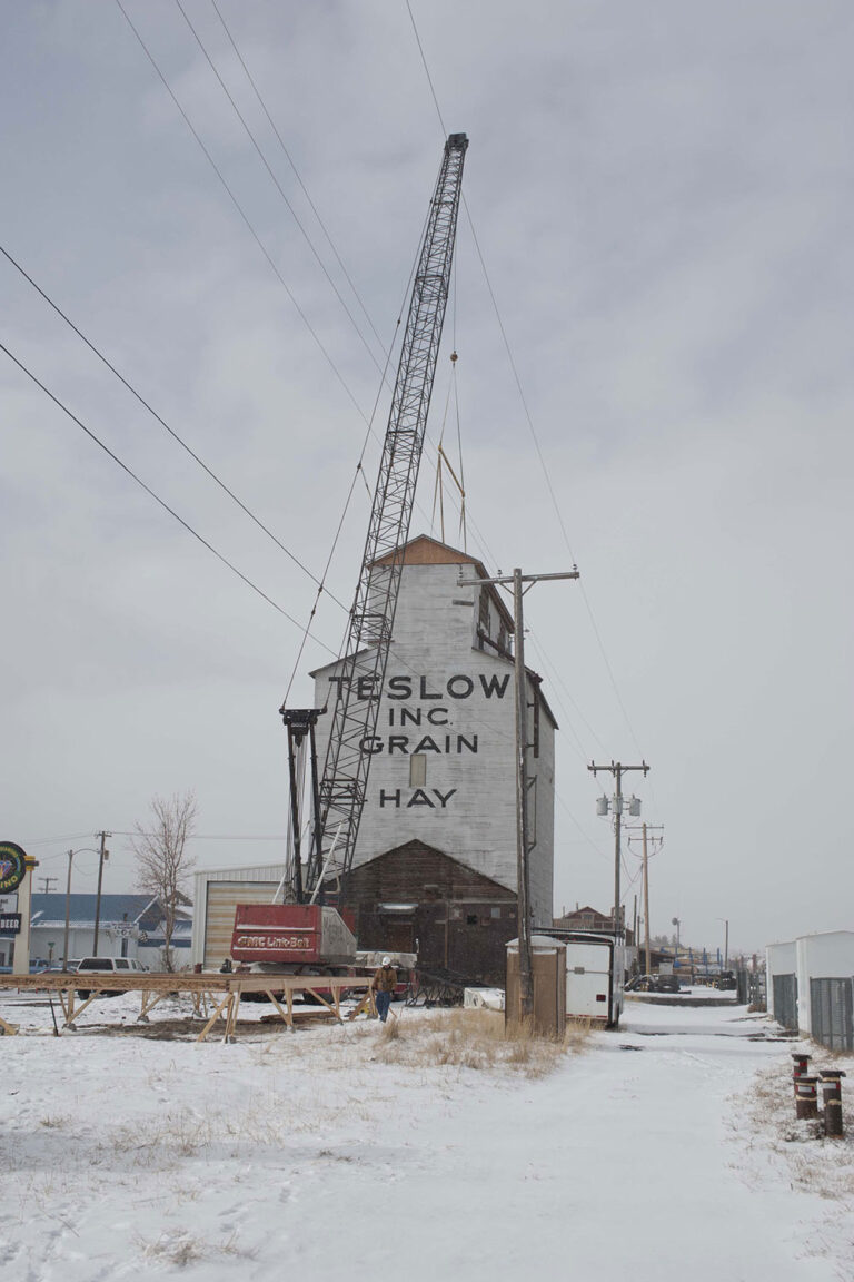 Teslow Grain Elevator in Livingston, MT